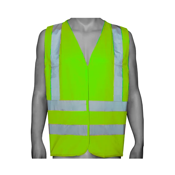 Chaleco alta velocidad verde 4 bandas, Steelpro