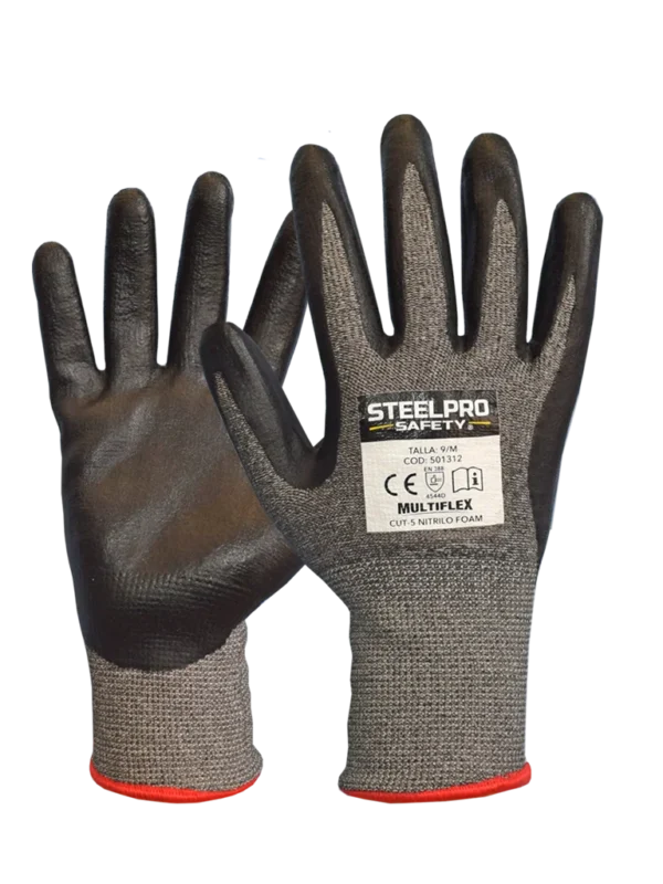 Guante Cut-5 nitrilo foam, Steelpro