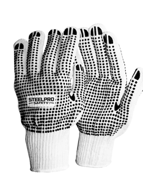 Guante de hilo con puntos de PVC, Steelpro