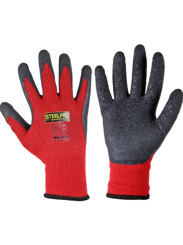 Guante Multiflex latex rojo, Steelpro