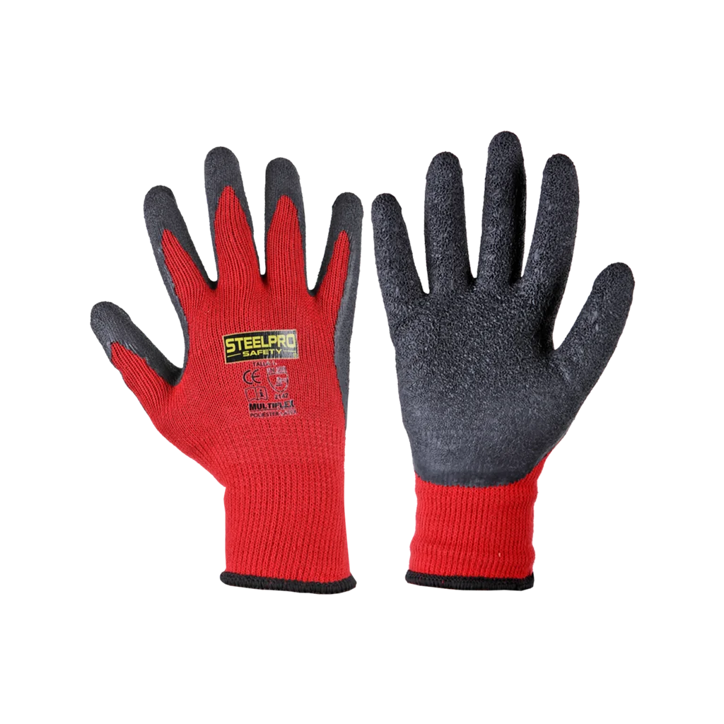 Guante Multiflex latex rojo, Steelpro