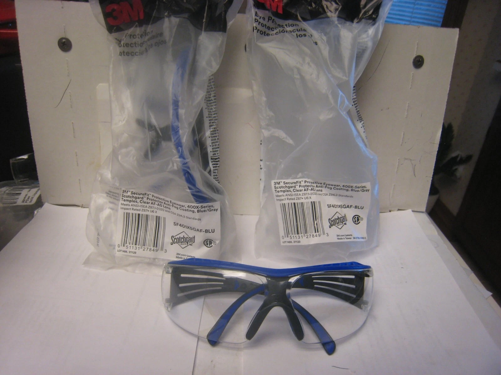 3M SecureFit Gafas Protectoras Series 400 SF401XSGAF-BLU,