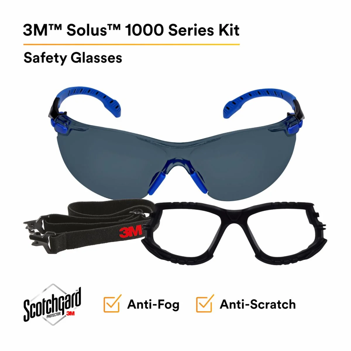 3M Solus Kit de Gafas Serie 1000, S1102SGAF-KT