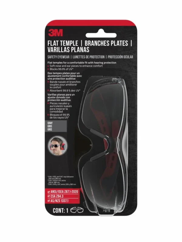 Gafas con Patillas Planas Anti-Rayaduras 3M 47011H1-DC