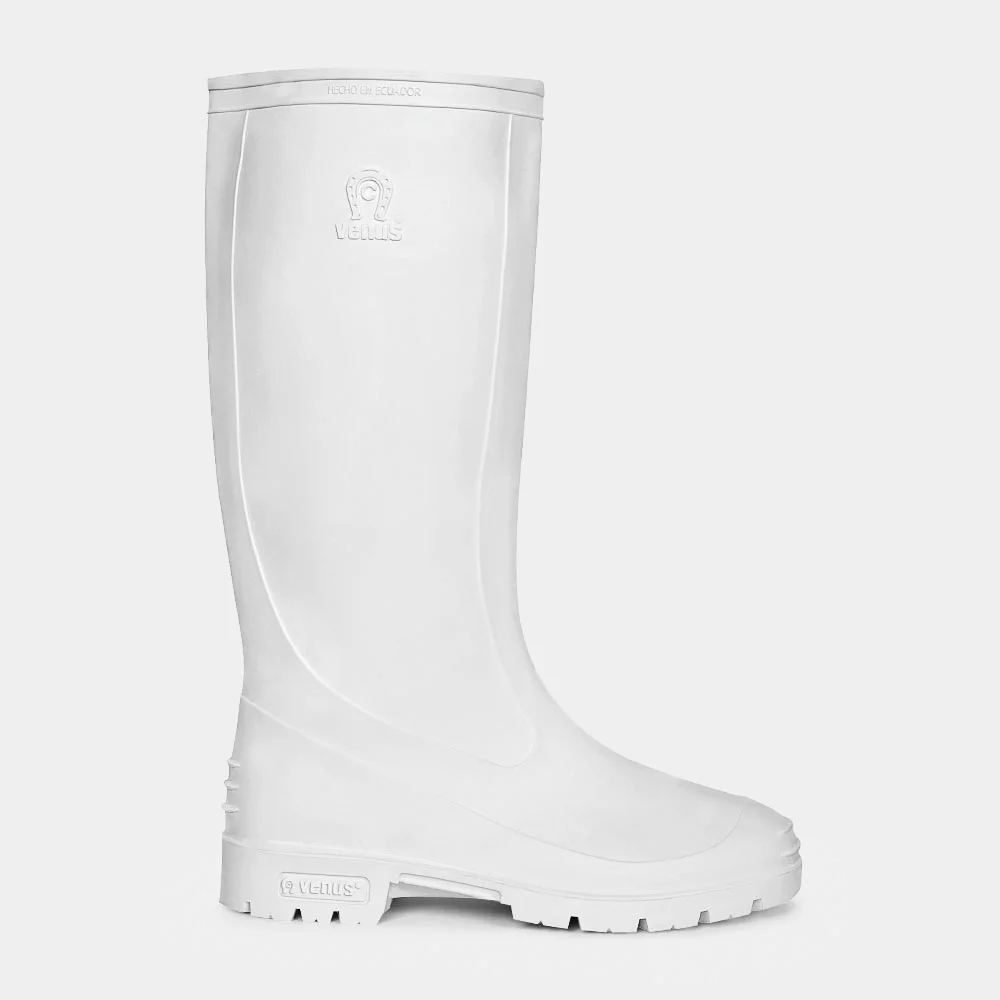 Botas Unisex Pantanera Caña Alta Blanco - Venus