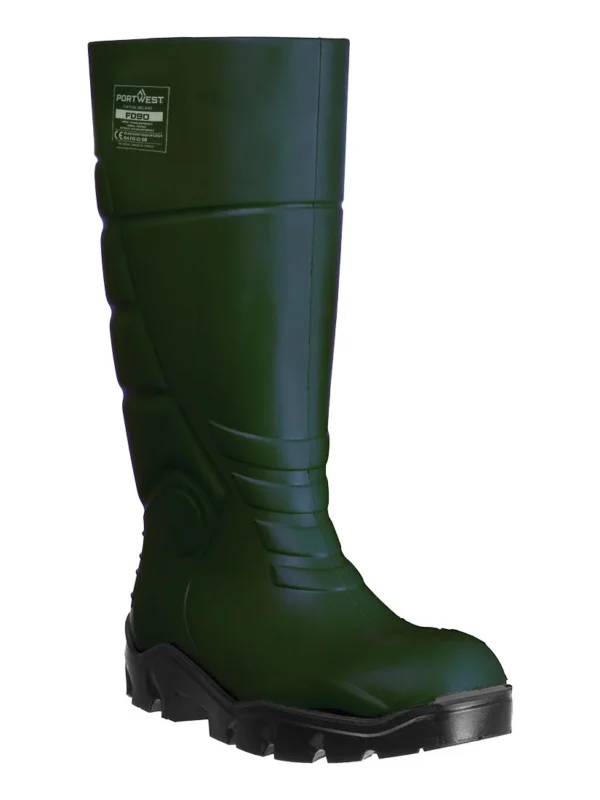 Portwest FD90 Bota Wellington PU, no de seguridad O4 CI FO