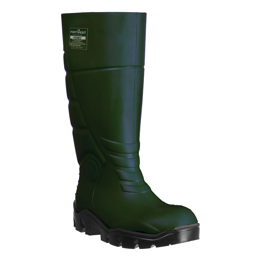 Portwest FD90 Bota Wellington PU, no de seguridad O4 CI FO