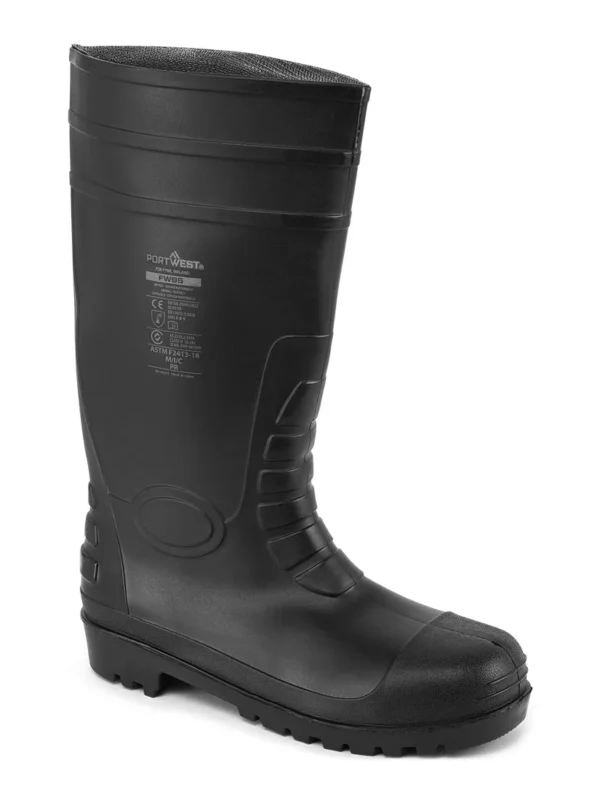 Bota Portwest FW95 Wellington Total Safety S5 - Negro