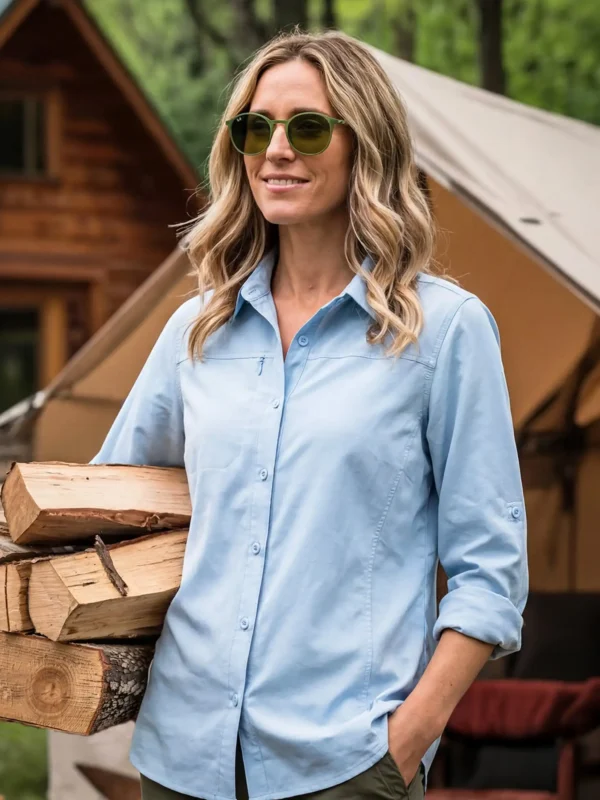 Camisa Duck Dry Mujer Celeste - Hardwork