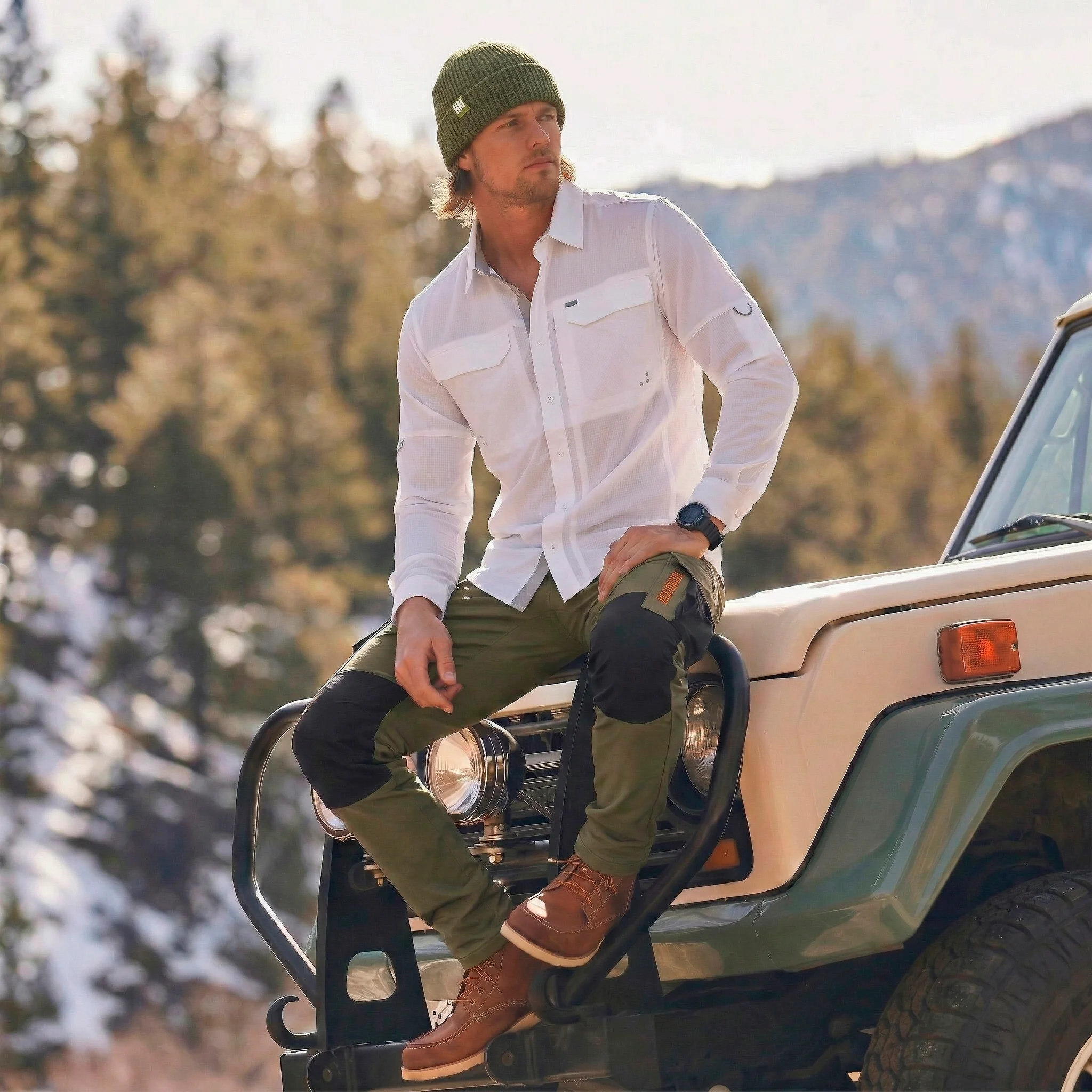 Pantalon Cargo Hw Dakota Spandex Verde Oliva
