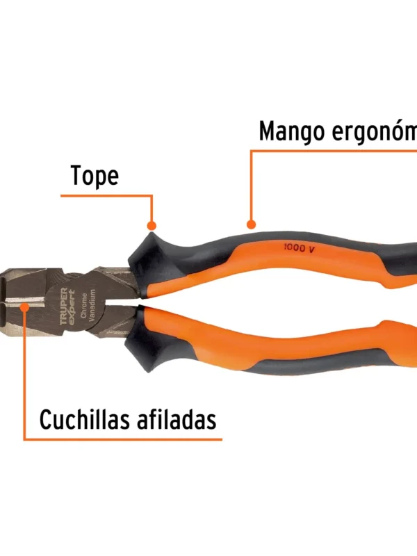 Alicate universal profesional 7" mango Comfort Grip, Truper Expert, T200-7X