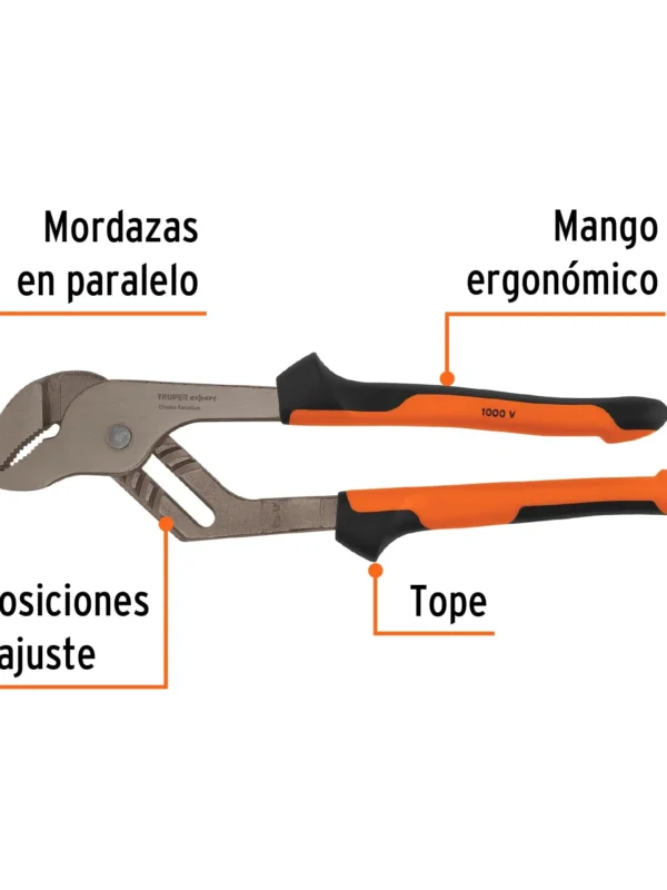 Pinzas de extension 12" mango Comfort Grip, Truper Expert, PEX-12X