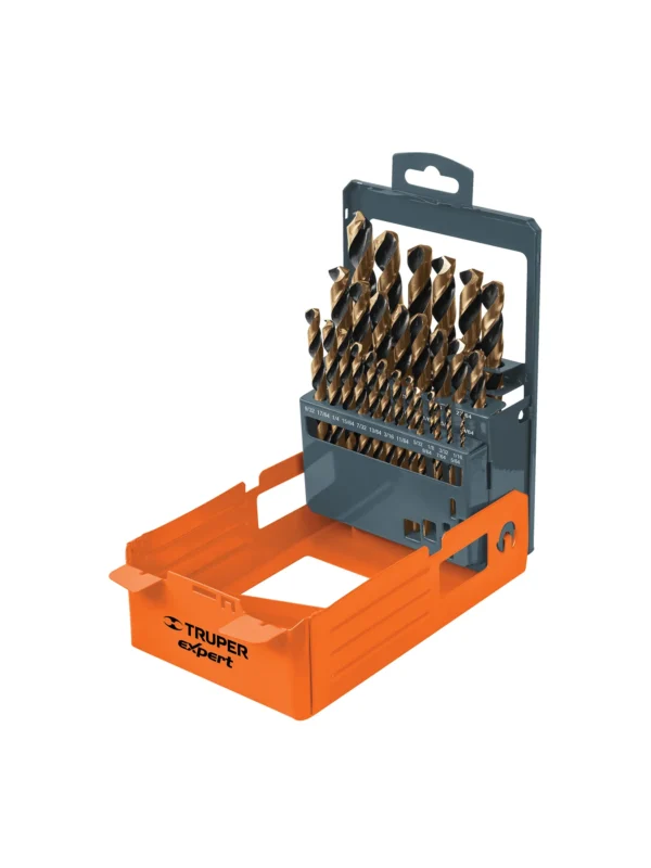 Juego de 29 brocas HSS para metal en estuche, Truper Expert, DESP-BAV-29C