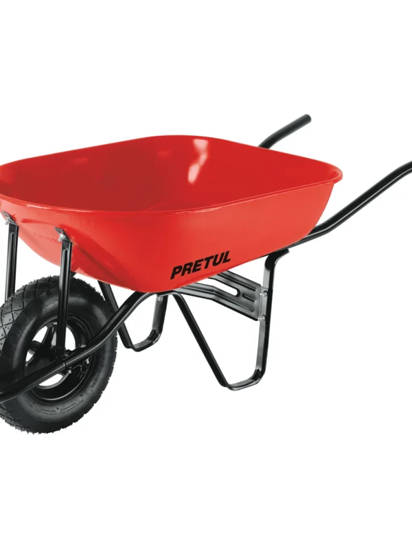 Carretilla roja 5.5 ft3 llanta neumatica reforzada, Pretul, CAP-50NB