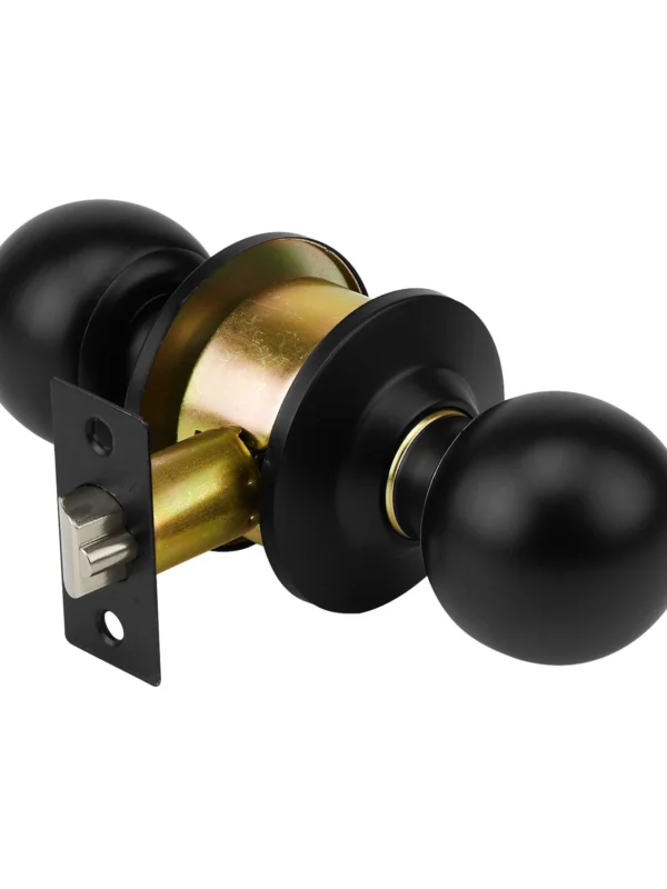 Cerradura pomo, negro, esfera, entrada, Hermex, CEPO-61E