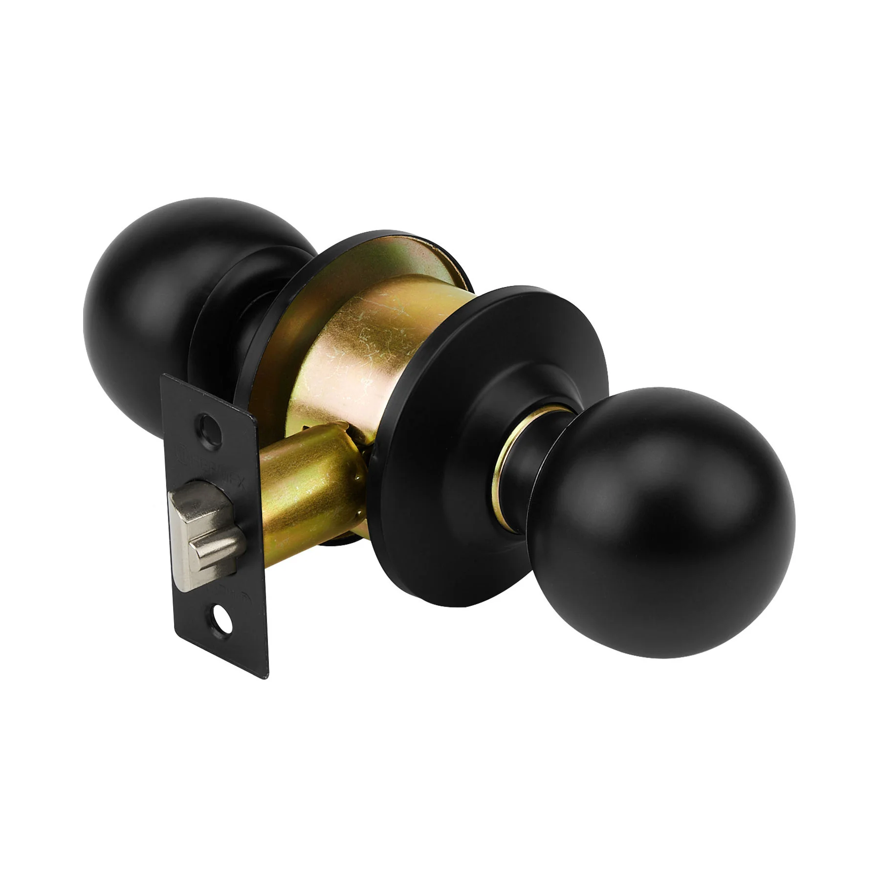 Cerradura pomo, negro, esfera, entrada, Hermex, CEPO-61E