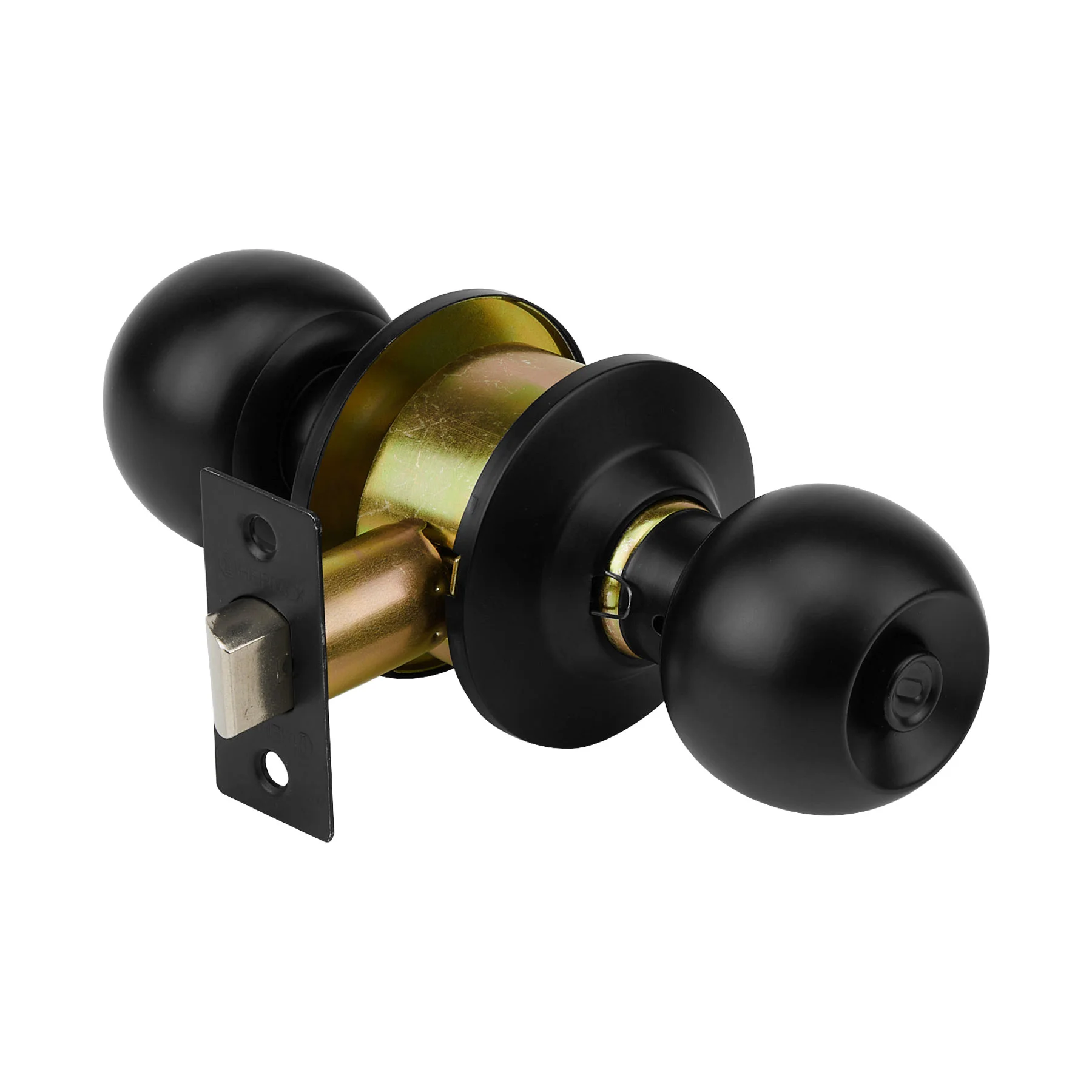 Cerradura pomo, negro, esfera, baño, Hermex, CEPO-61B