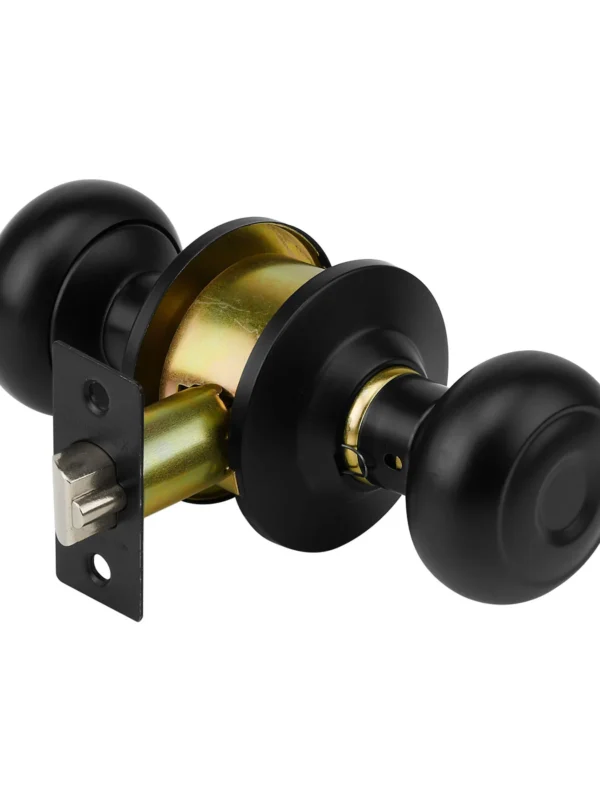 Cerradura pomo, negro, oval, entrada, Hermex, CEPO-62E