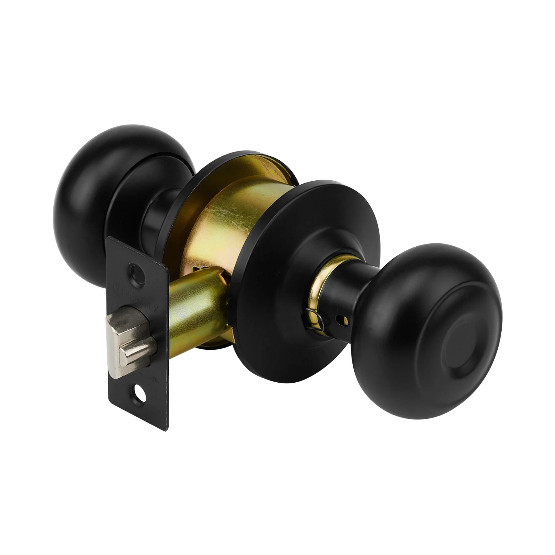Cerradura pomo, negro, oval, entrada, Hermex, CEPO-62E