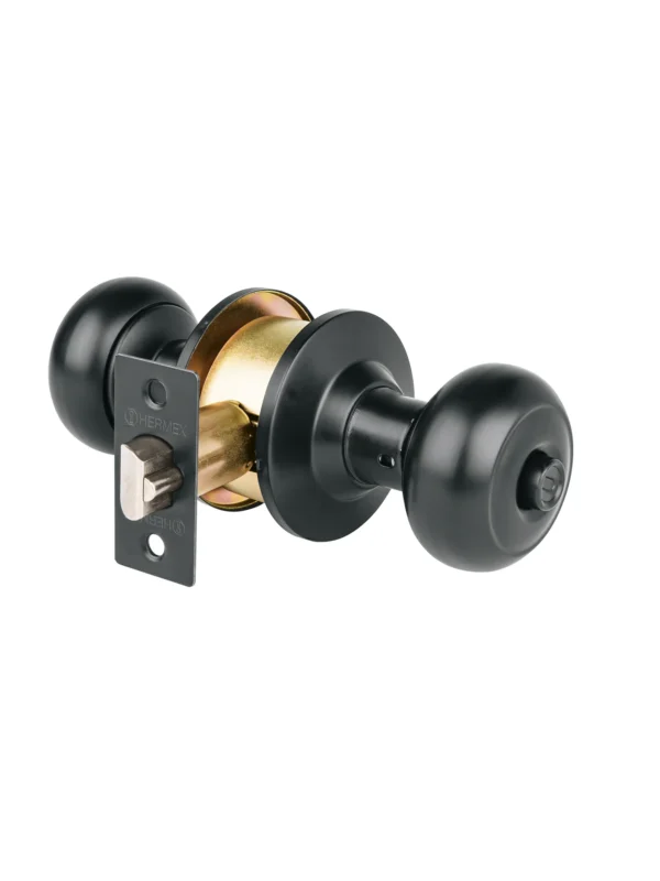 Cerradura pomo, negro, oval, reCamara, Hermex, CEPO-62R