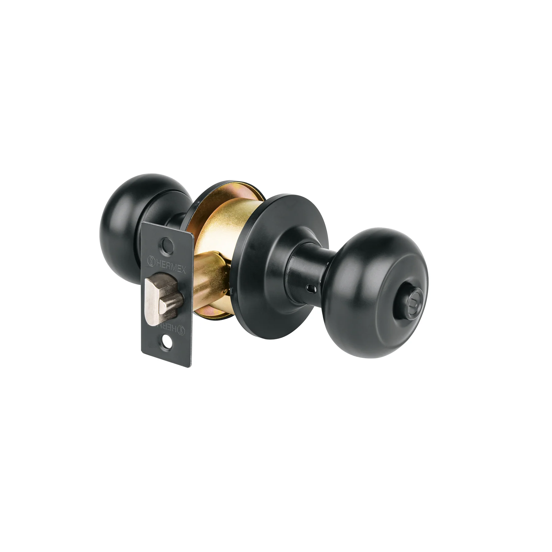Cerradura pomo, negro, oval, reCamara, Hermex, CEPO-62R