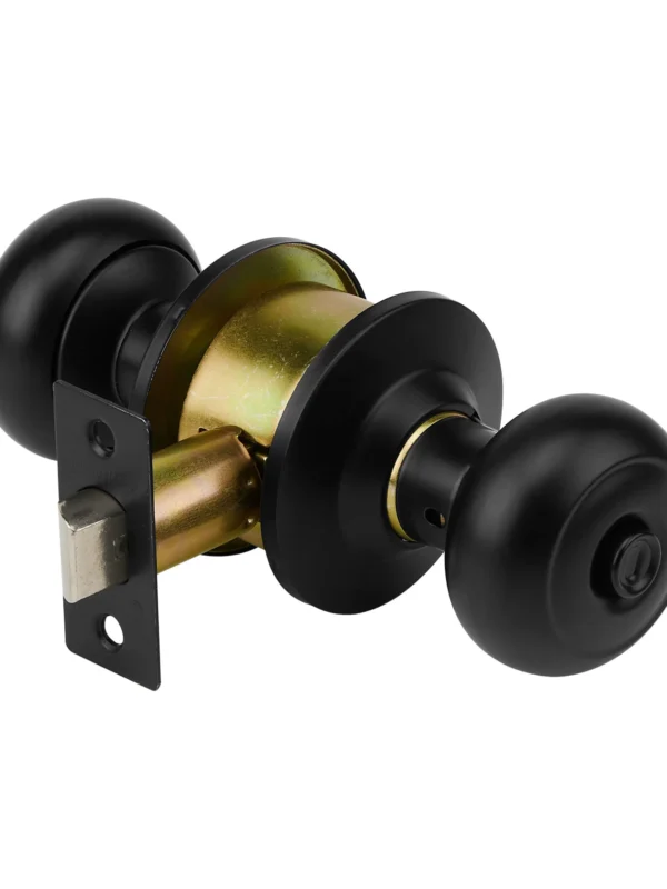 Cerradura pomo, negro, oval, baño, Hermex, CEPO-62B