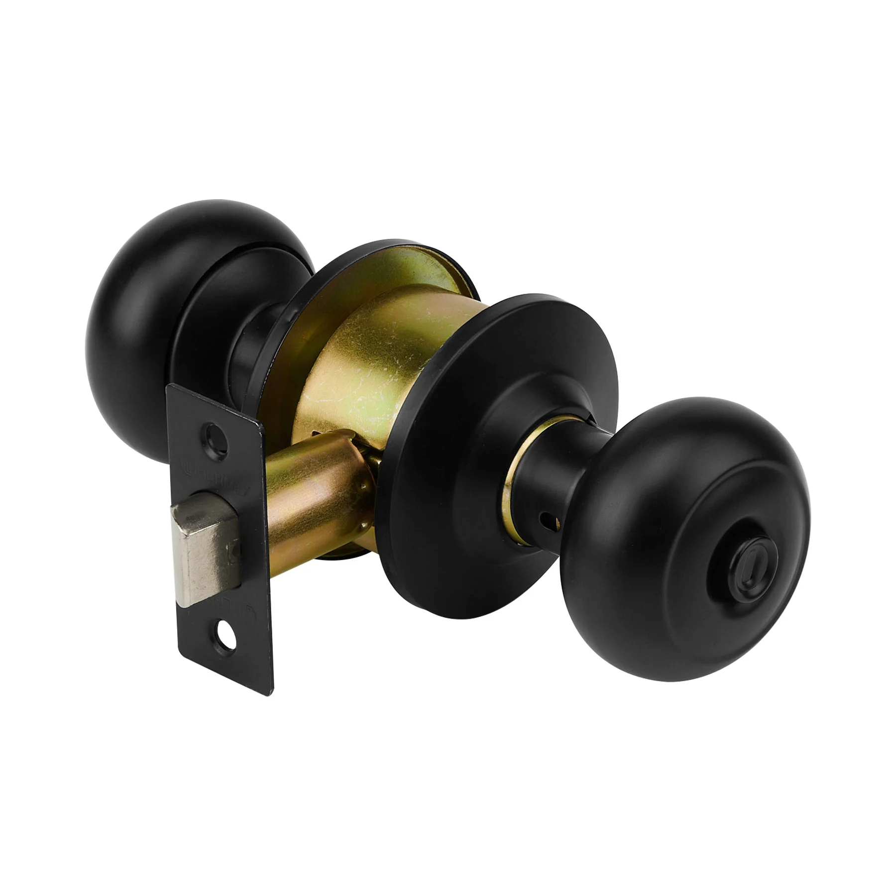 Cerradura pomo, negro, oval, baño, Hermex, CEPO-62B