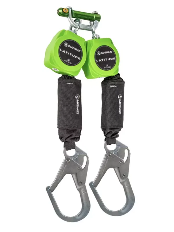 Linea de vida AutorRetractil 019-5054 Latitude 6' Dual Web SRL-P: 9013 BWB, Ganchos de barra de refuerzo SAFEWAZE