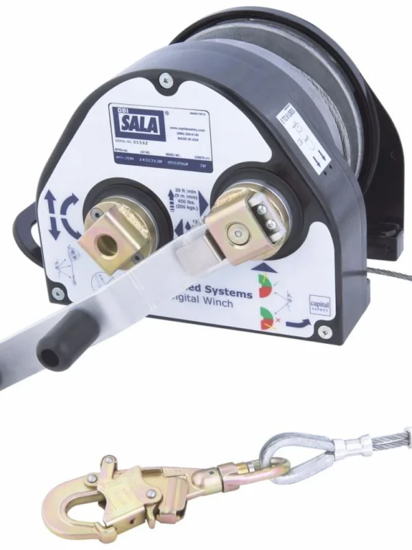 Cabraestante para Espacio Confinado 3M DBI-SALA Advanced, Serie Digital 8518558, Negro Plata, 60 ft. (18 m), Pieza...
