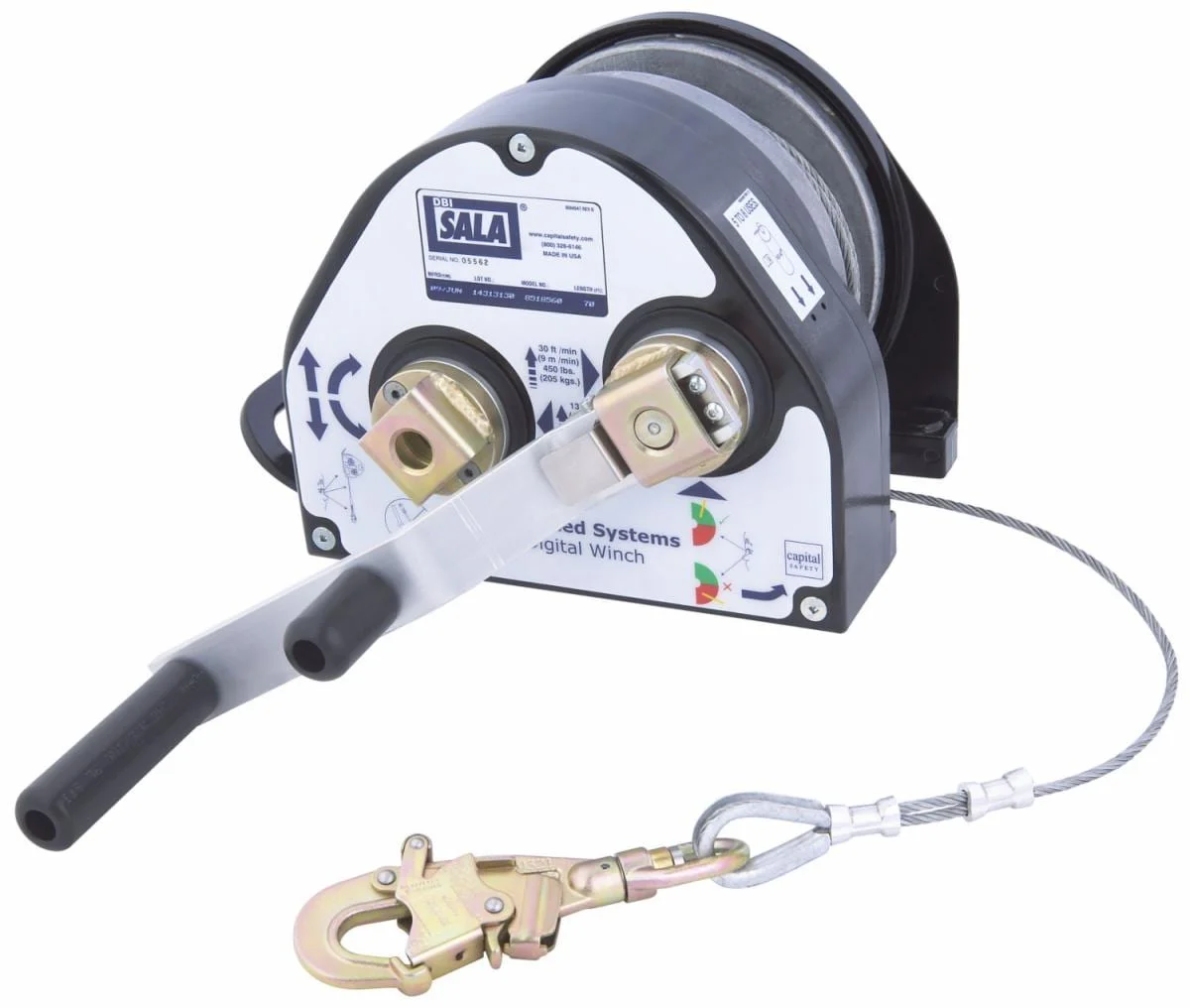 Cabraestante para Espacio Confinado 3M DBI-SALA Advanced, Serie Digital 8518558, Negro Plata, 60 ft. (18 m), Pieza...