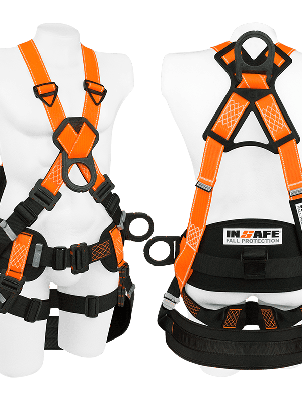 Arnes Argollas Dielectrico en Reata Reflectiva con Soporte Lumbar Asentadera IN 8009-1M-RX-A Insafe