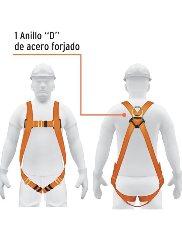 Arnes de cuerpo completo con anillo, ANSI, Truper, ARN-5435