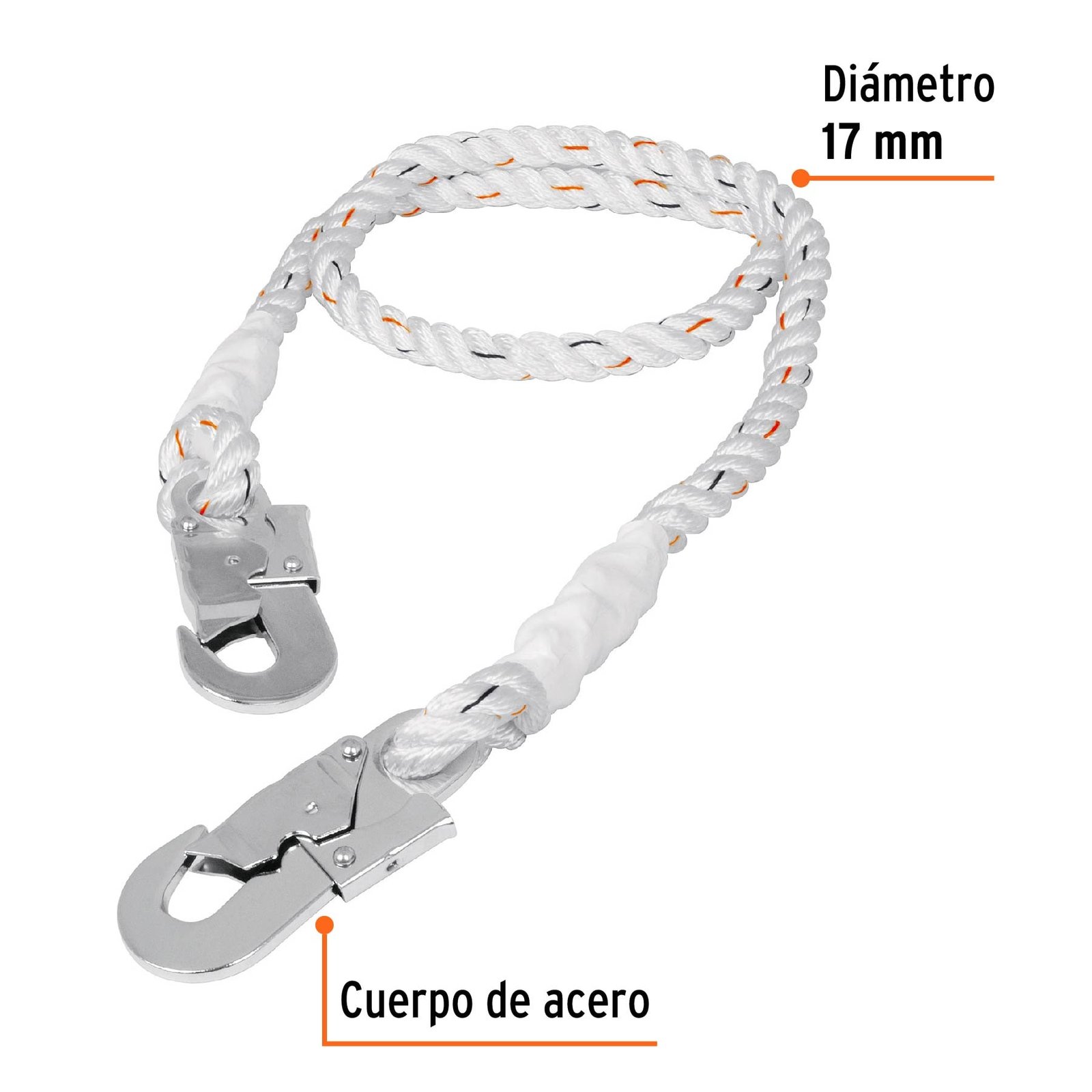 Cable de posicionamiento cuerda de poliester de 1.5 m, CAB-5489-15
