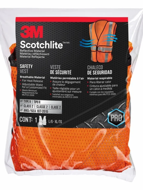 Chaleco Reflectante Clase 2, Hi-Viz Orange, 94625-80030-PS