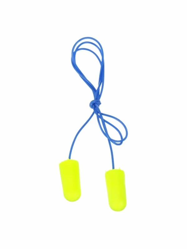 3M E-A-Rsoft Yellow Neons Tapones Auditivos con Cuerda, bolsa plastica, Conservacion Auditiva, 311-1250, 2000 Pares/Caja