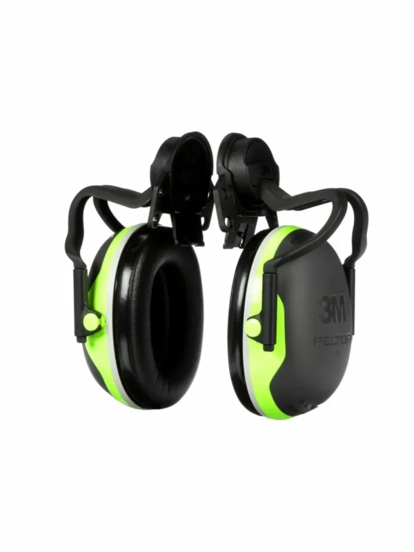 3M Peltor Orejera X4P51E para Casco de Ala Ancha, doble copa NRR 26 dB, Negro, 10 piezas por paquete