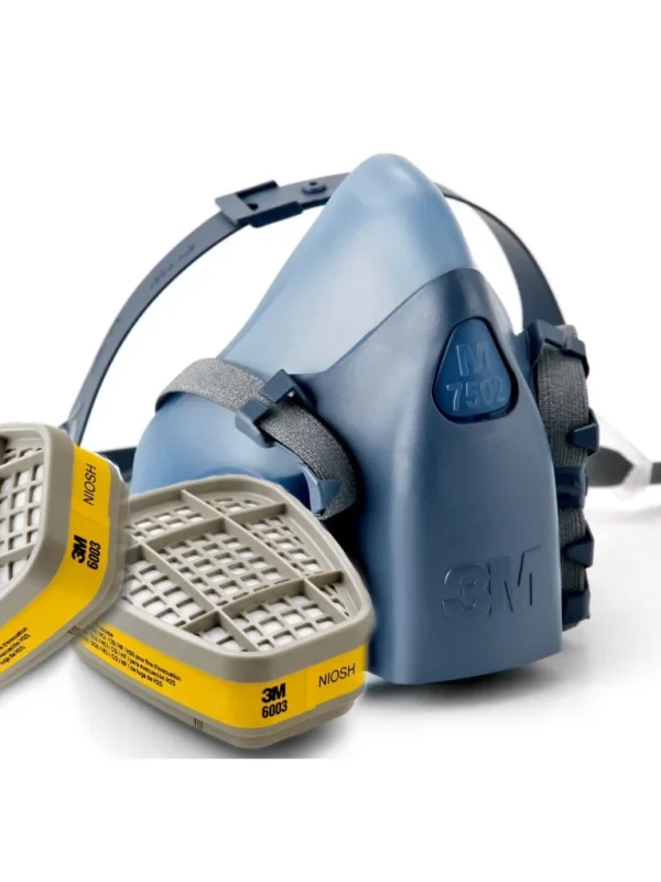 Kit Respirador 7502 Reutilizable de Media Cara 3M (M) Cartucho 6003 para gases, 3M